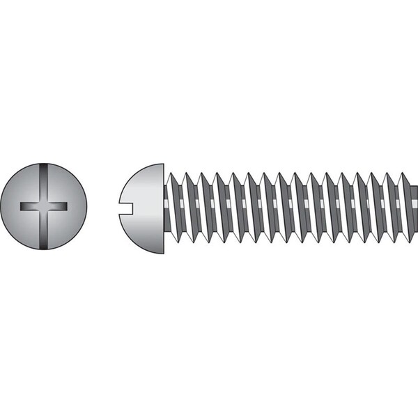Aceds 10-24 x 2 in. Hillman Combination Phillips, Slotted Round Head Machine Screw Zinc 56324 - main